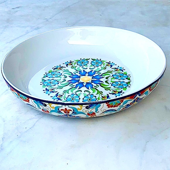 222 FIFTH TUNISIA INDIVIDUAL DINNER BOWL FLORAL 9 1/2 IN NEW PORCELAIN - Picture 5 of 8